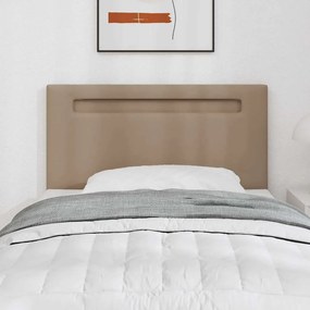 Cabeceira vidaXL Design Simples Cappuccino 90 cm em Couro Sintético