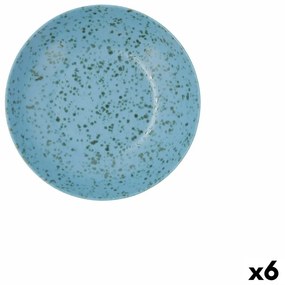 Prato Fundo Ariane Oxide Cerâmica Azul (ø 21 cm) (6 Unidades)