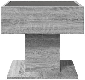 Mesa de centro c/ LEDs 50x50x45 madeira processada