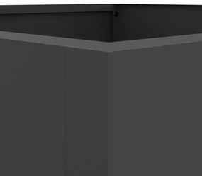 Vaso/floreira 42x38x75 cm aço preto