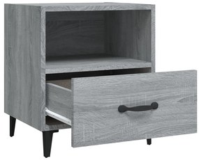 Mesa de cabeceira derivados de madeira cinzento sonoma