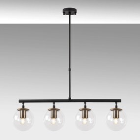 Candeeiro Chandelier Fazli – Preto Antigo – 70 x 15 x 43-87 cm