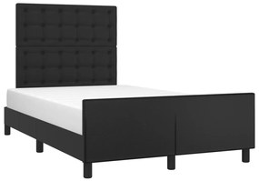 Estrutura de cama sem castanho colchão 120x190cm couro do falso
