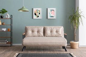 Sofá-Cama de 2 Lugares Sando – Creme – 175 cm x 133 cm