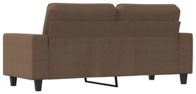 Sofá de 2 lugares tecido 140 cm castanho