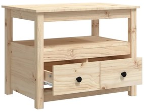 Mesa de centro 71x49x55 cm madeira de pinho maciça