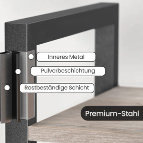 Prateleira, estante de livros Design compacto 30 x 40 x 187,5 cm preto-greige