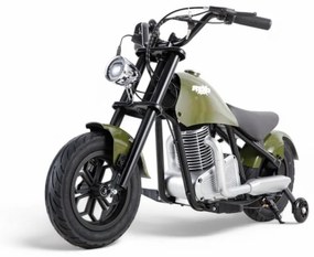 Mini Harley elétrica para crianças 200W REXO 36V Verde Militar