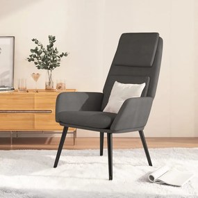 vidaXL Cadeira de descanso tecido cinzento-escuro