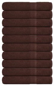 Toalhas de sauna 10 pcs 80x200 cm 360 gsm 100% algodão castanho