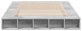 Estrutura de cama 150x200 cm derivados de madeira cinza cimento