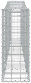 Cestos gabião arqueados 10pcs 400x30x80/100cm ferro galvanizado