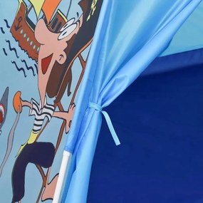 Tenda de brincar infantil com 250 bolas 120x120x90 cm azul