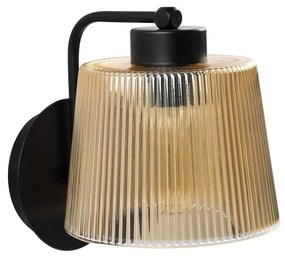 Aplique de Parede Kemer – Preto – Diâmetro 18 cm, Altura 19 cm