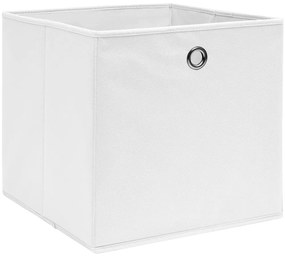 Caixas arrumação 10 pcs 28x28x28 cm tecido-não-tecido branco