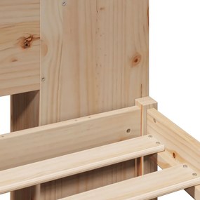 Cama com estante sem colchão 140x190 cm pinho maciço