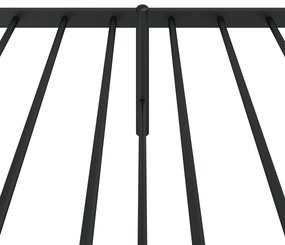 Estrutura de cama com cabeceira 90x200 cm metal preto