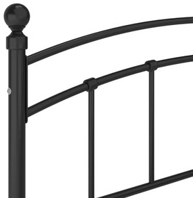 Estrutura de cama 200x200 cm metal preto