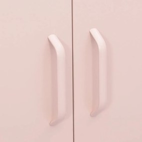 Armário de arrumação aço 80x35x101,5 cm rosa