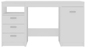 Secretária 140x50x76 cm contraplacado branco