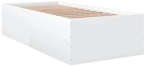Estrutura de cama 90x200 cm derivados de madeira branco