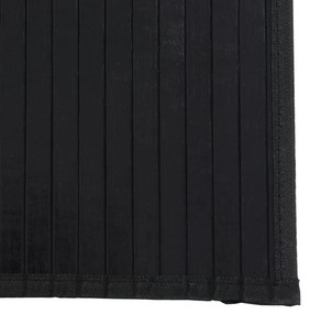 Tapete retangular 100x200 cm bambu preto