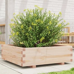 vidaXL Vaso/floreira de jardim 80x80x26,5 cm madeira de pinho maciça