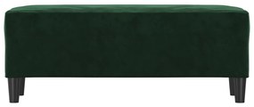 Banco 100x35x41 cm veludo verde-escuro