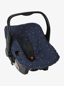 Oferta do IVA - Capa elástica para cadeira-auto 0+ azul escuro estampado