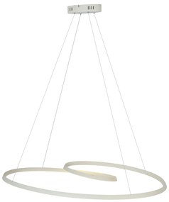 Candeeiro suspenso escandinavo bege 60cm incl. LED regulável em 3 níveis - Circuit Escandinavo