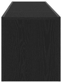 Rack de TV vidaXL com Luzes LED Carvalho Preto 120x35x40 cm