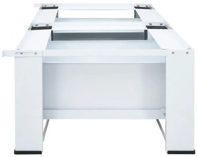 Suporte para máquina de lavar roupa duplo com gavetas branco