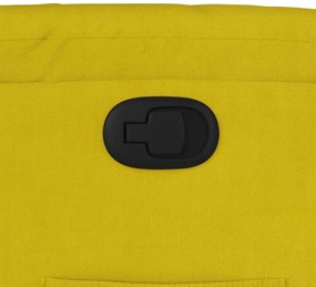 Poltrona reclinável veludo amarelo