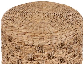 Pufe de fibras naturais em cor natural 40 x 40 cm BASSLET Beliani