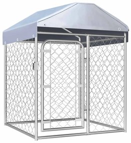 Canil de exterior com telhado 100x100x125 cm