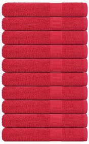 Toalhas 10 pcs 100x200 cm 360 gsm 100% algodão vermelho