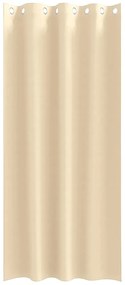 Cortinas com cortinas 2 pcs Creme 260 x 140 cm Poliéster