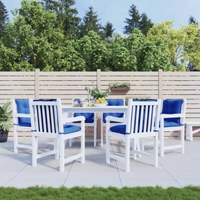 vidaXL Almofadões lombares p/ cadeiras de jardim 6pcs tecido azul real