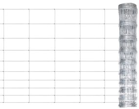 Cerca de jardim 50x1,2 m aço galvanizado prateado