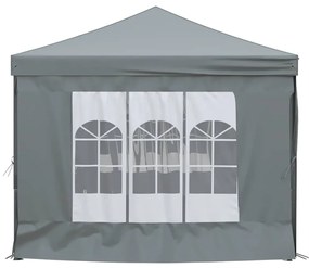 Tenda para festas dobrável com paredes laterais 3x6 m antracite