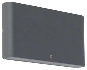 Candeeiro de Parede Exterior Cinzento Escuro 17,5 cm Incl. LED IP65 - Batt