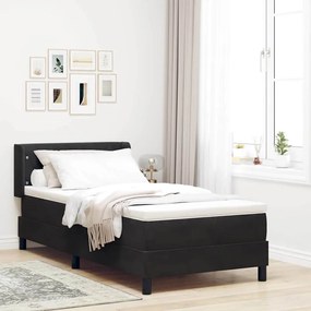 Cama Box com Colchão vidaXL Preto 100x200 cm Veludo