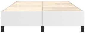 Estrutura de cama 140x190 cm couro artificial branco