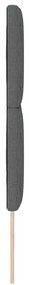 Cabeceira LED vidaXL Design de Bloco de Diamante Cinza Escuro 160 cm T
