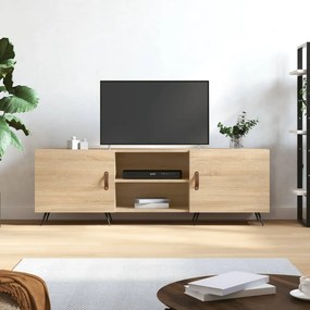 vidaXL Móvel de TV 150x30x50 cm derivados de madeira carvalho sonoma