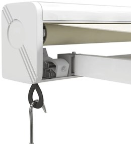 Toldo retrátil 4x3 m tecido e alumínio cor creme