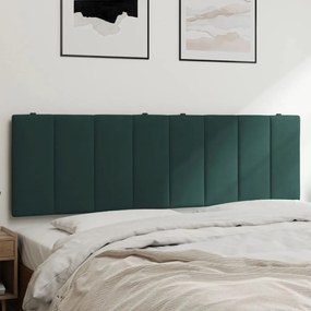 Almofadão de cabeceira 160 cm veludo verde-escuro