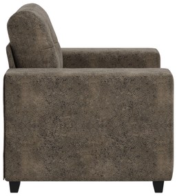 Poltrona vidaXL Cinza Escuro 59 cm em Couro Sintético