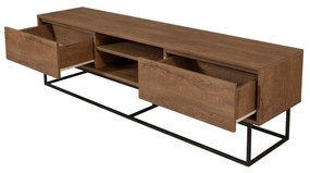Conjunto de Móveis de Sala Laxus – Nogueira/Preto – 90x39x40 cm