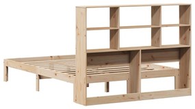 Cama com estante sem colchão 135x190 cm pinho maciço